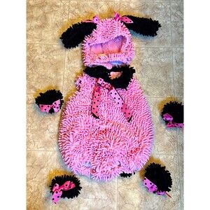Princess Paradise pink poodle dog Halloween Costume 12-18M Pink Black Dress Up